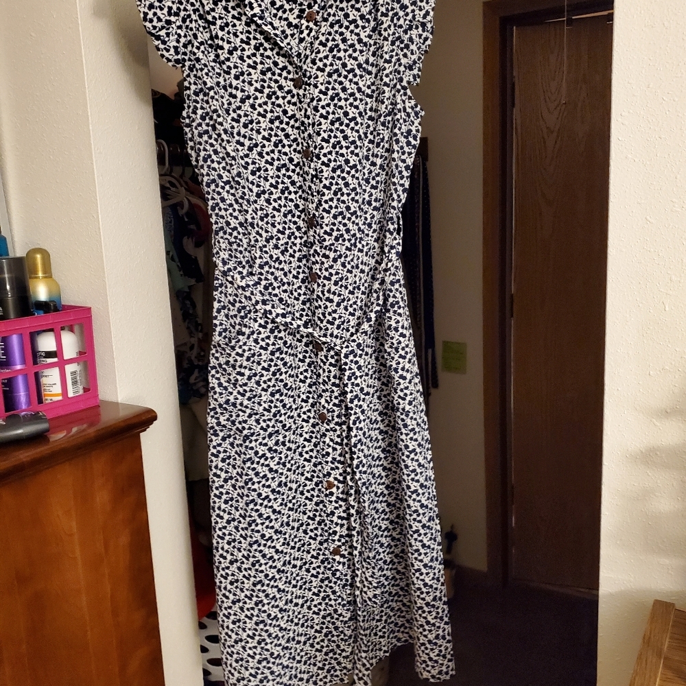 Monteau dark blue and white dress